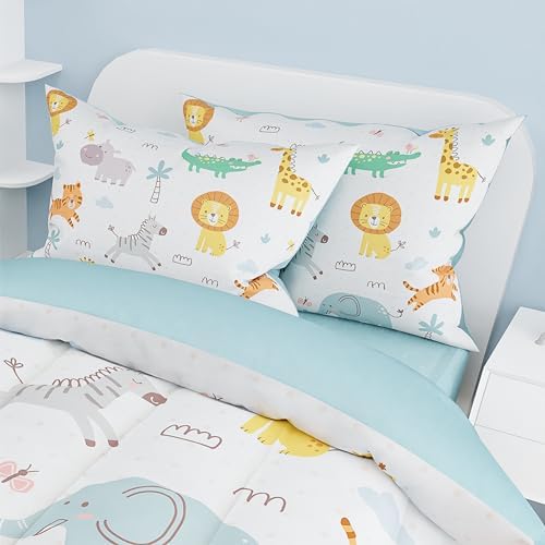 SANDJEST Animal Duvet Cover Set for Kids Full Size