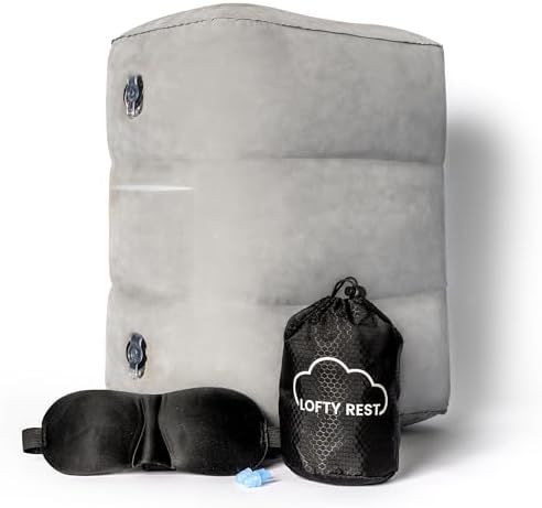 LoftyRest Inflatable Foot Pillow for Travel