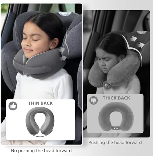 UrnexTour Kids Travel Pillow with Memory Foam and Washable Cover
