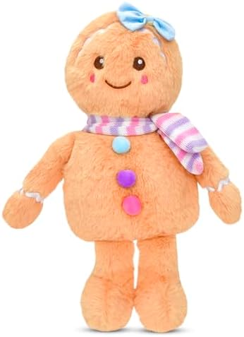 Iscream Joyful Gingerbread Girl Holiday Pillow Buddy 1