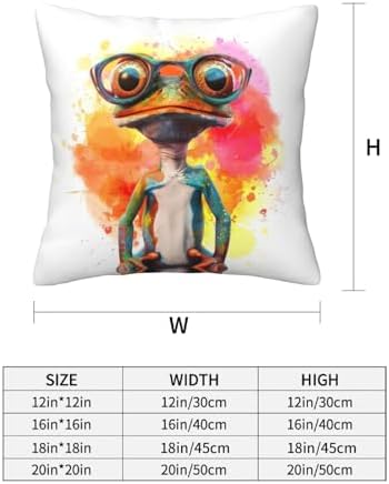 Colorful Frog Pillow Covers Set of 4