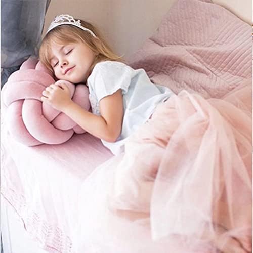 Uvvyui 11 Inch Soft Velvet Knot Ball Pillow
