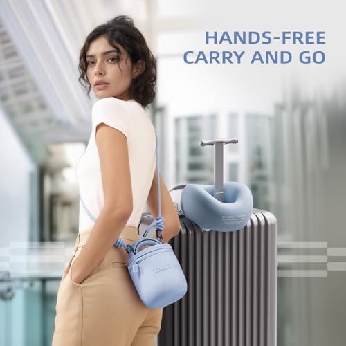 EVERY THINK Travel Pillow with 360 Support and Detachable Strap
