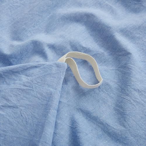 LOVQUE Light Blue Duvet Cover Set Full Size