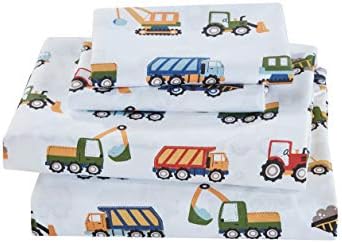 Linen Plus Kids Tractor Sheet Set Twin Size