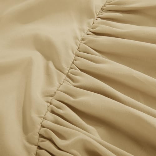HOMBYS Daybed Cover Set - Diamond Stitched Microfiber 5 Pieces Beige
