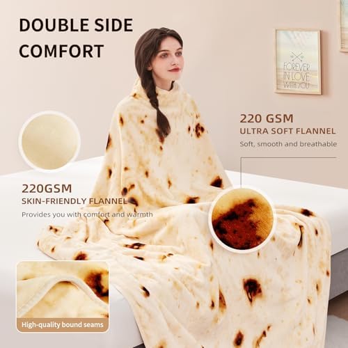 Bwarm Electric Burrito Blanket 6 Levels Auto Shut-Off Machine Washable