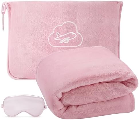 Enzolve Travel Blanket with Bag - Ultra Soft 65x40 in 3-in-1 Set