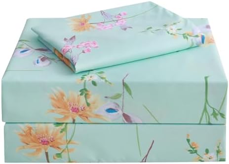 JSD Green Paisley Print Twin Sheet Set 3 Piece