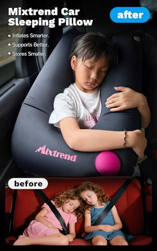 Mixtrend Travel Pillow Inflatable for Kids Adults Neck Head Support