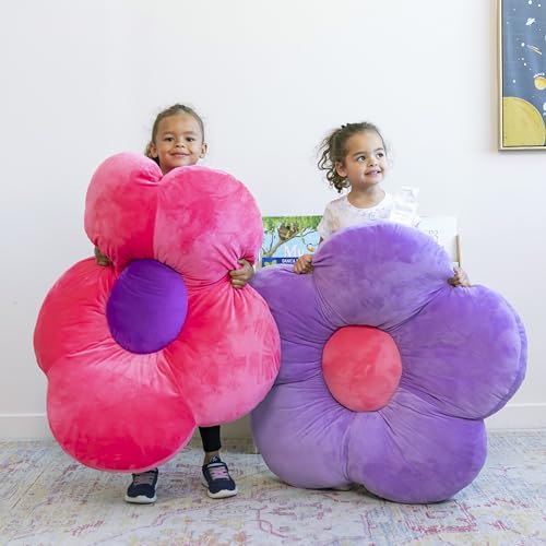 ECR4Kids SoftZone Flower Floor Pillow Bright Pink 1