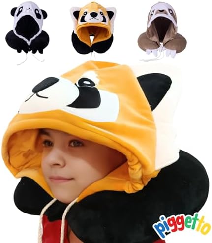 Kids Travel Pillows with Hood and Animal Designs