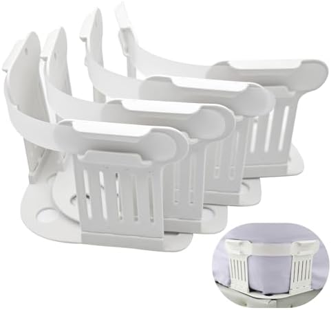 EcoCharm Home Lock Sheet Holders 4pc White-Gray