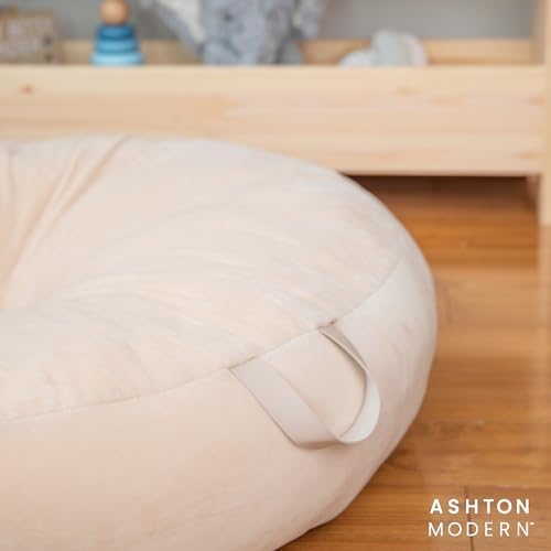 Ashton Modern 32 inch Cream Floor Cushion for Kids