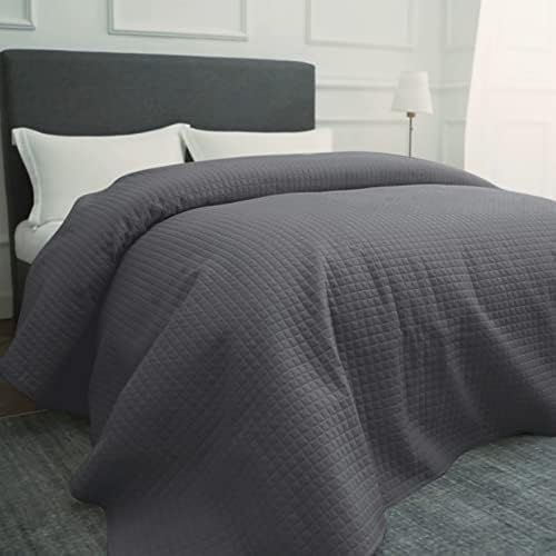 HollyHOME Luxury Checkered Bed Quilt Bedspread FullQueen