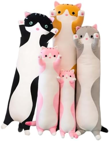 Somao Long Cat Plush Pillow - Soft Hugging Pillow for Kids and Adults