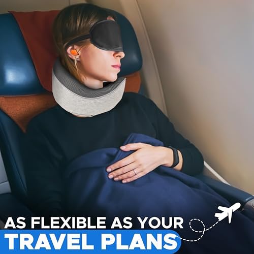 EcoNour Memory Foam Travel Pillow Set