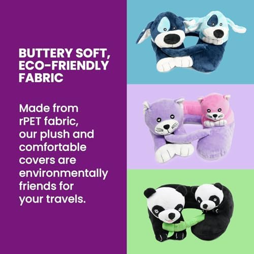 Cabeau Travel Pillow for Kids Puppies Style