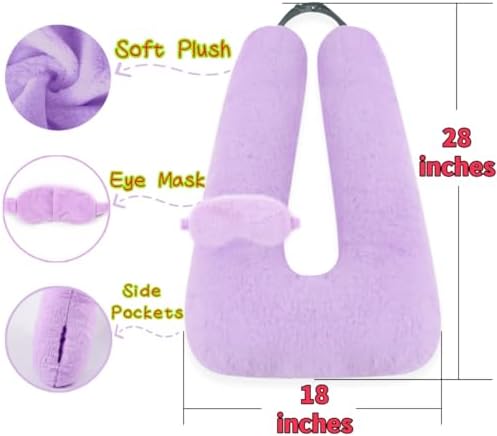 Sexysamba Travel Pillow with Eye Mask Set for Kids and Adults