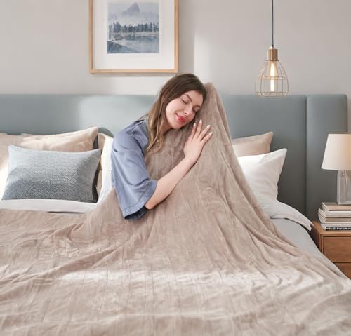 Eydna Electric Heated Blanket Full Size Camel 72x84