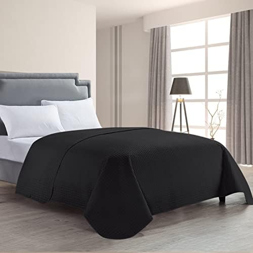 HollyHOME Luxury Checkered Bedspread King Size