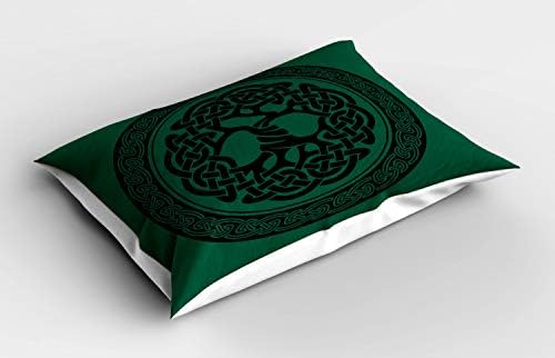 Ambesonne Celtic Pillow Sham Forest Green