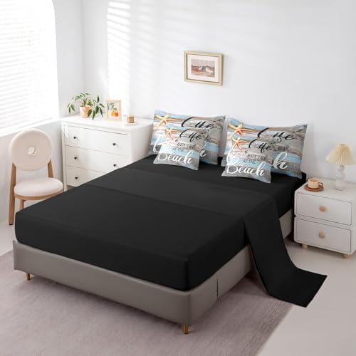 Erosebridal Queen 7-Piece Tropical Beach Bedding Set