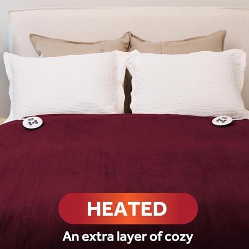 Sunbeam Royal Luxe Cabernet Heated Blanket - King 1
