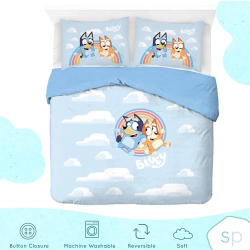 Saturday Park Bluey Rainbow Clouds Duvet Set