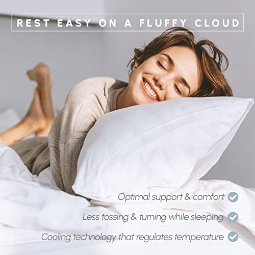 Elegant Comfort 100 Cotton Shell Stripe Hotel Pillows 2-Pack