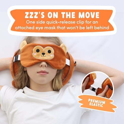 ecoZen Lifestyle Travel Pillow Set for Kids - Monkey Design