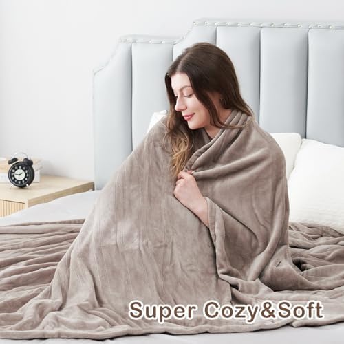 Eydna Electric Heated Blanket Full Size Camel 72x84