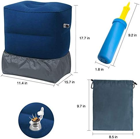 HZQDLN Travel Foot Rest Pillow Portable Inflatable