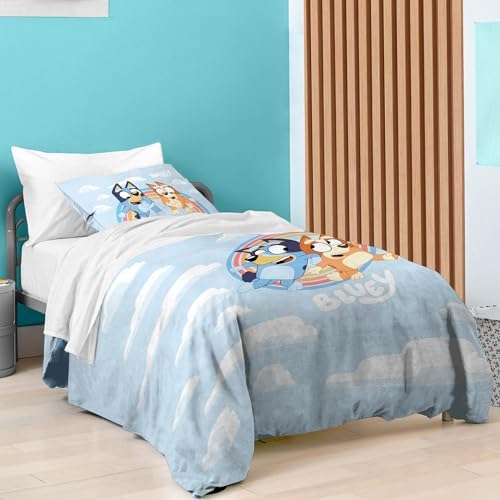 Saturday Park Bluey Rainbow Clouds Duvet Set