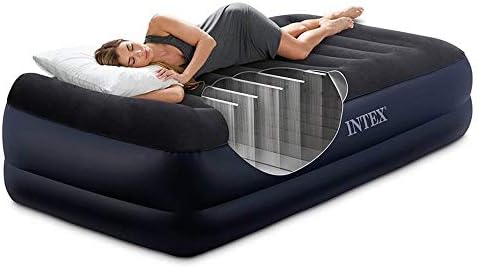 Intex Dura-Beam Twin Pillow Rest Airbed with Built-In Pump