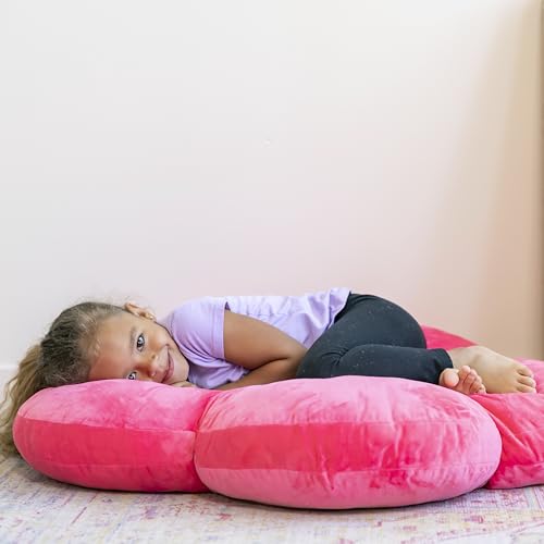 ECR4Kids SoftZone Flower Floor Pillow Bright Pink 1