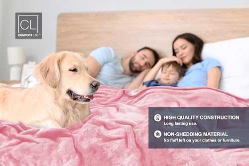 Comfort Lab Plush Flannel Bed Blanket - 90 x 90