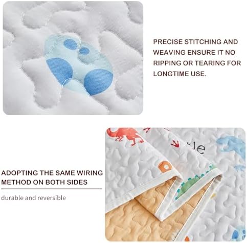 Joyreap 3-Piece Cotton Quilt Set with Dinosaurs Design