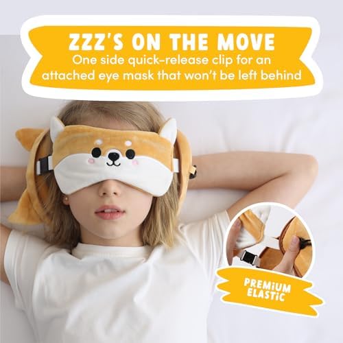 ecoZen Lifestyle Travel Pillow Set - Dog Design for Kids