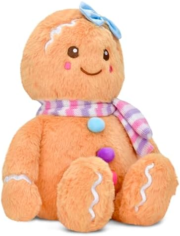 Iscream Joyful Gingerbread Girl Holiday Pillow Buddy 1