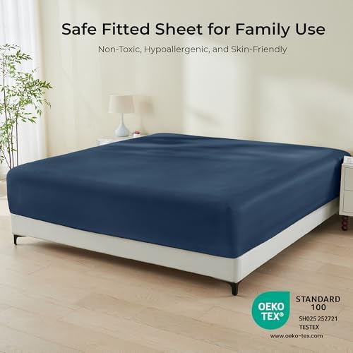 GOKOTTA Bamboo Rayon Fitted Sheet King Size