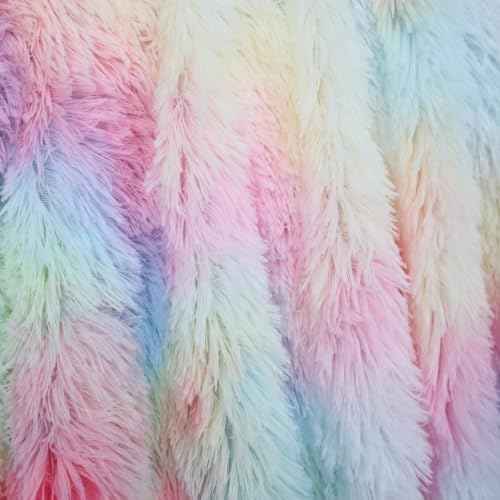 MYRU Plush Rainbow Throw Blanket 51x63 Inches