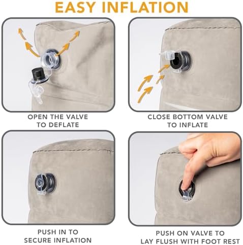 LoftyRest Inflatable Foot Pillow for Travel