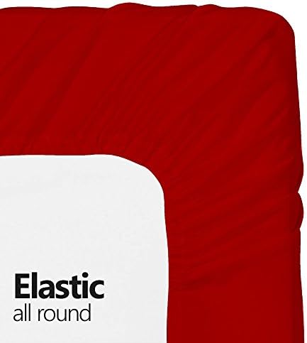 Ultra Soft Microfiber Queen Fitted Sheets 2-Pack Red 1