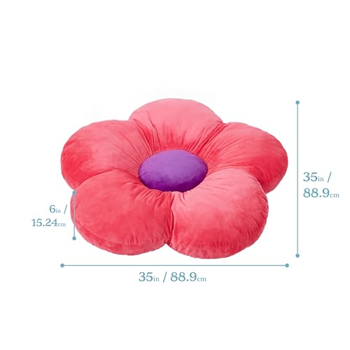 ECR4Kids SoftZone Flower Floor Pillow Bright Pink 1