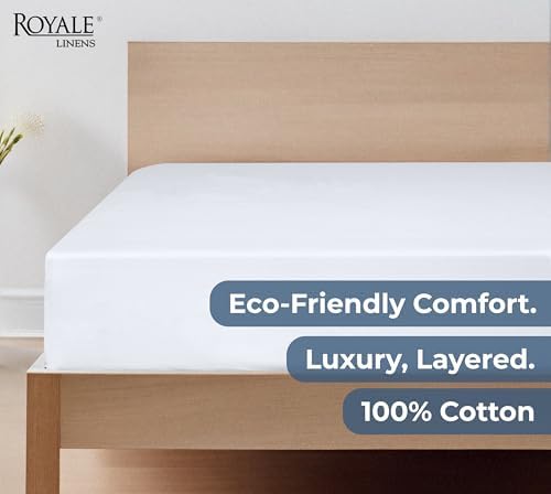 Royale Linens Organic Cotton Fitted Sheet - California King Size