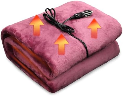 iHealthComfort Electric Blanket 12V Fast Heating Purple
