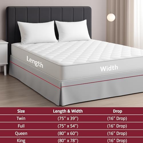LDC LUX DECOR QUEEN BED SKIRT 16 INCH DROP