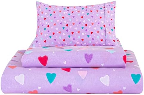 Viviland 3-Piece Girls Purple Twin Sheet Set