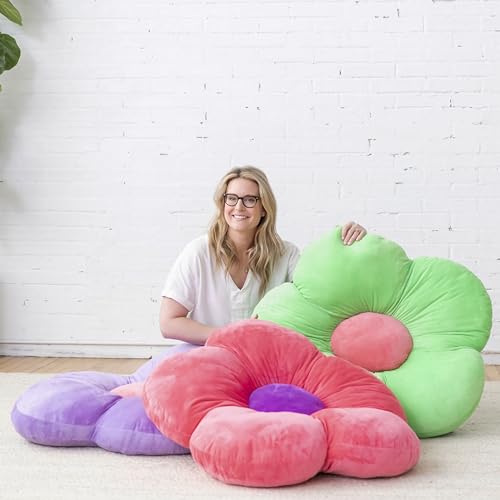 ECR4Kids SoftZone Flower Floor Pillow Bright Pink 1